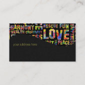 Worte des Geistes / positives Denken 1 Visitenkarte (Rückseite)