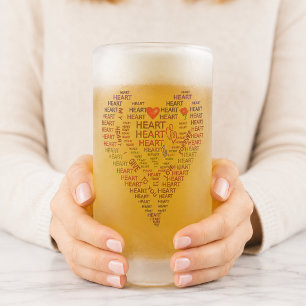 Worte des Herzens Mattglas Bierglas