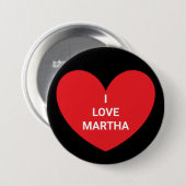 Worte des Herzens: Rot & Schwarz Button (Vorne & Hinten)