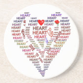 Worte des Herzenssandsteingetränks Untersetzer (Vorne)