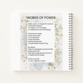 Worte des Powers, die Gedichte beleben Notizblock (Rückseite)