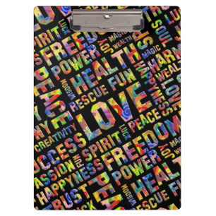 Worte des spirituellen Weges / Positive Gedanken 1 Klemmbrett