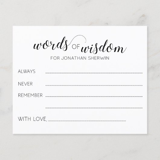 Worte des Weisheit-Abschlusses (Vorderseite)