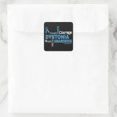 Worte... Dystonie Quadratischer Aufkleber (Tasche)