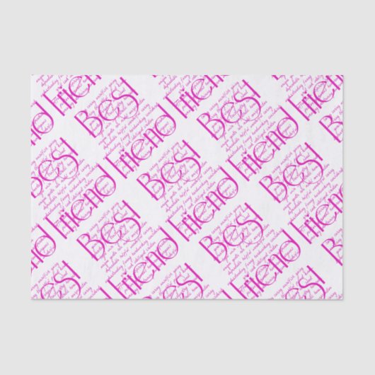 Worte für den besten Freund lieben Seidenpapier (Vorderseite)