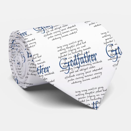 Worte für den Vater Krawatte (Gerollt)