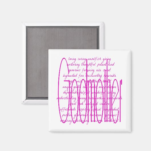 Worte für eine Mutter lieben Magnet (Vorderseite/Rückseite)