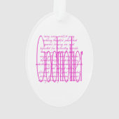 Worte für eine Mutter lieben Ornament (Rückseite)