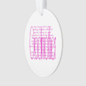 Worte für eine Mutter lieben Ornament (Vorderseite)