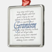 Worte für Grandson Ornament Aus Metall (Links)