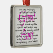 Worte für große Tante Ornament Aus Metall (Rechts)