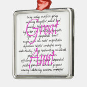 Worte für große Tante Ornament Aus Metall (Links)