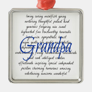 Worte für Großvater Ornament Aus Metall