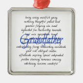 Worte für Großvater Ornament Aus Metall (Vorne)