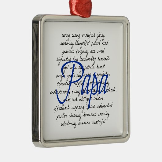 Worte für Papa Ornament Aus Metall (Rechts)