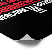 Worte Gegenwart Gehirnaneurysma Bewusstsein Poster (Ecke)