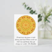 Worte haben den Power, beide zu zerstören......... Postkarte (Stehend Vorderseite)