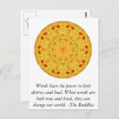 Worte haben den Power, beide zu zerstören......... Postkarte (Vorne/Hinten)