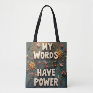 Worte haben Power / Traum groß Tasche