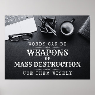 Worte können Massenvernichtungswaffen sein - digit Poster