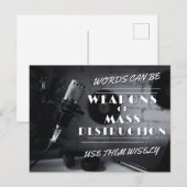Worte können Massenvernichtungswaffen sein - Veran Postkarte (Vorne/Hinten)