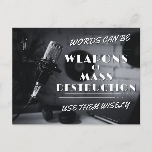 Worte können Massenvernichtungswaffen sein - Veran Postkarte (Vorderseite)