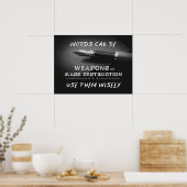 Worte können MVWs sein - die Macht des Pens Poster (Küche)