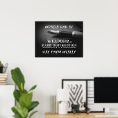 Worte können MVWs sein - die Macht des Pens Poster (Heimbüro)
