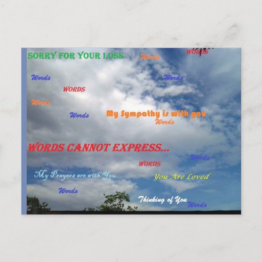 Worte können nicht ausdrücken.. postkarte (Vorderseite)