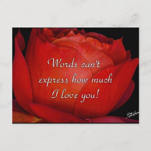 Worte können nicht ausdrücken postkarte (Vorderseite)