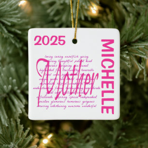 Worte lieben für Mutter CUSTOM Keramikornament