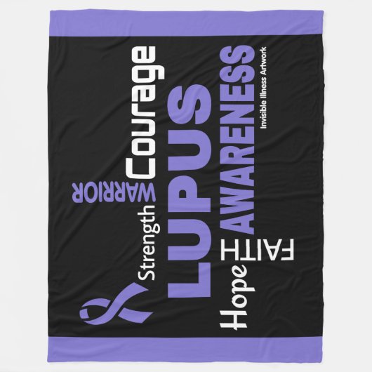 Worte... Lupus Fleecedecke (Vorderseite)