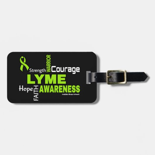 Worte... Lyme Gepäckanhänger (Vorderseite horizontal)