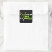 Worte... Lyme Quadratischer Aufkleber (Tasche)