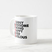 Worte mit Vater, der hinuntergeht Kaffeetasse (Vorderseite Links)