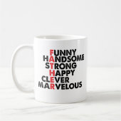 Worte mit Vater, der hinuntergeht Kaffeetasse (Links)