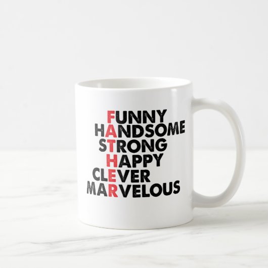 Worte mit Vater, der hinuntergeht Kaffeetasse (Rechts)