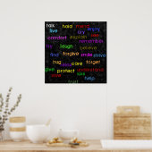 Worte Poster (Küche)