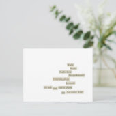 Worte Postkarte (Stehend Vorderseite)