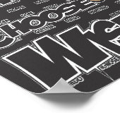 Worte schaden Poster (Ecke)