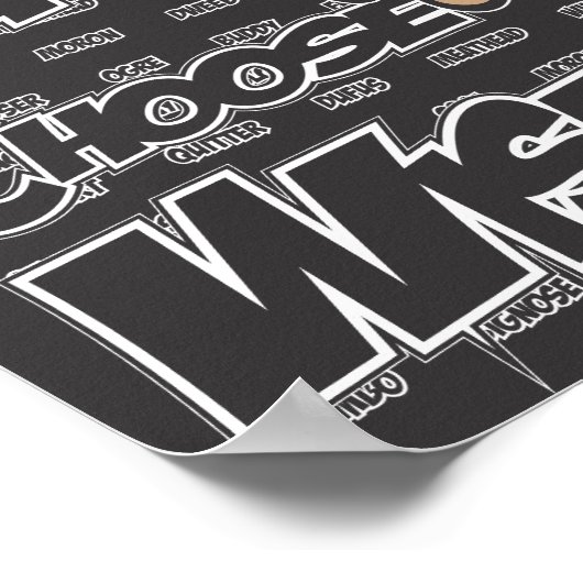 Worte schaden Poster (Ecke)