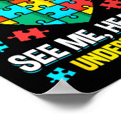 Worte sind nicht der einzige Weg, Autismus Awaren Poster (Ecke)