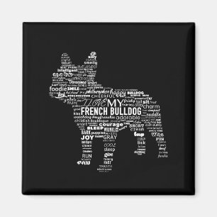 Worte und Wege, mein französisches Bulldoggift zu Magnet