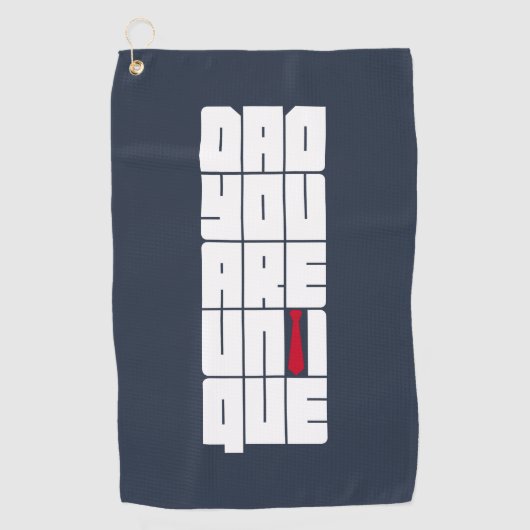 Worte Vater Sie sind einzigartig Golfhandtuch (Vorderseite)