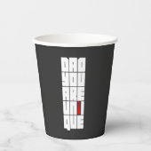 Worte Vater Sie sind einzigartig Pappbecher (Vorderseite)