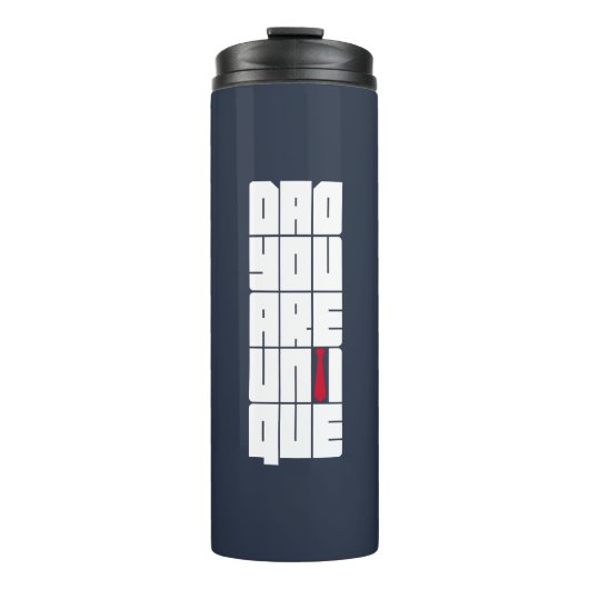 Worte Vater Sie sind einzigartig Thermosbecher (Vorderseite)