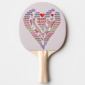 Worte von HerzValentinen Ping Pong Paddle Tischtennis Schläger (Vorderseite)