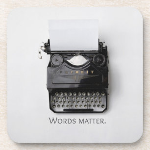 Worte zählen Schreibmaschine Getränkeuntersetzer