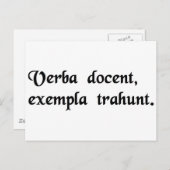 Worte zeigen, Beispiele führen. Postkarte (Vorne/Hinten)