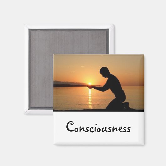 Worte zum Leben: Bewusstsein Magnet (Vorderseite/Rückseite)